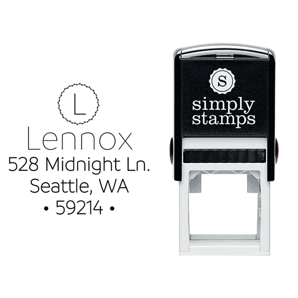 Monogram Custom Address Stamp