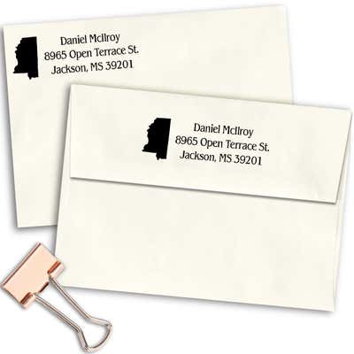 Mississippi Return Address Stamp - alternate view