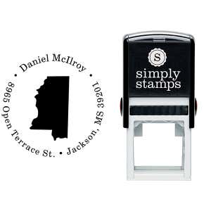 Mississippi Round Address Stamp Body and Design