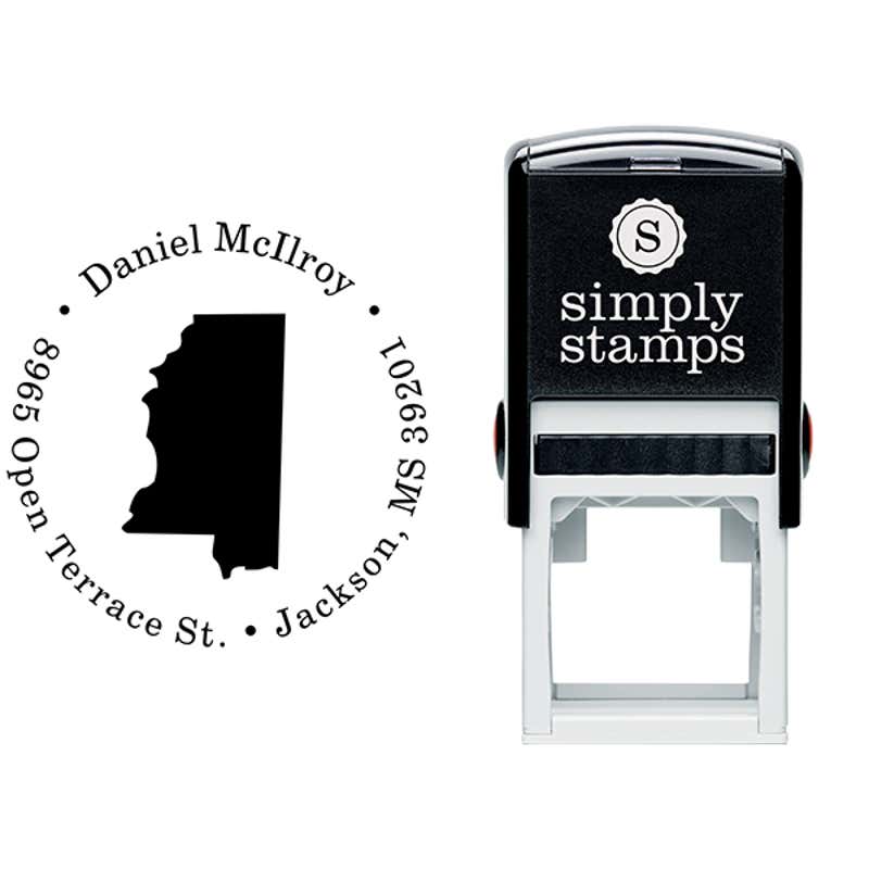 Mississippi Round Address Stamp Body and Design
