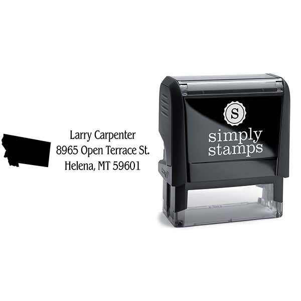 Montana Return Address Stamp Body and Design