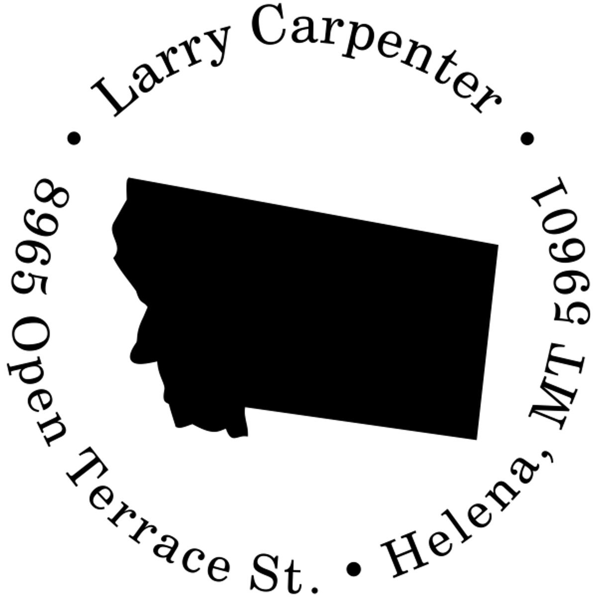 Montana Round Address Stamp