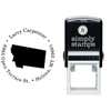 Montana Round Address Stamp Body and Design