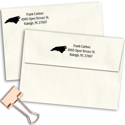North Carolina Return Address Stamp - alternate view