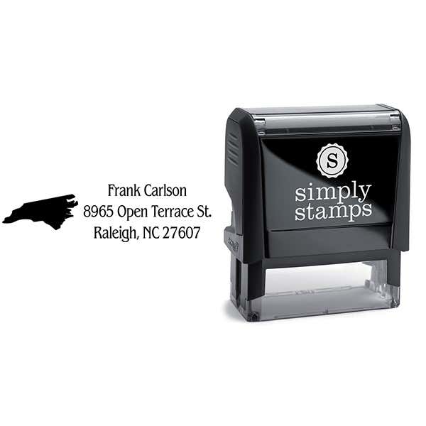 North Carolina Return Address Stamp Body and Design