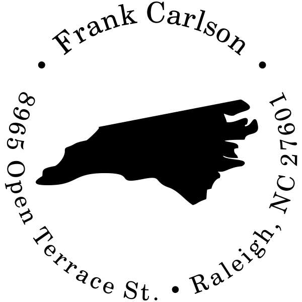North Carolina Return Address Stamper