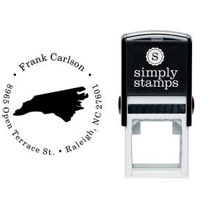 North Carolina Round Address Stamp Body and Design