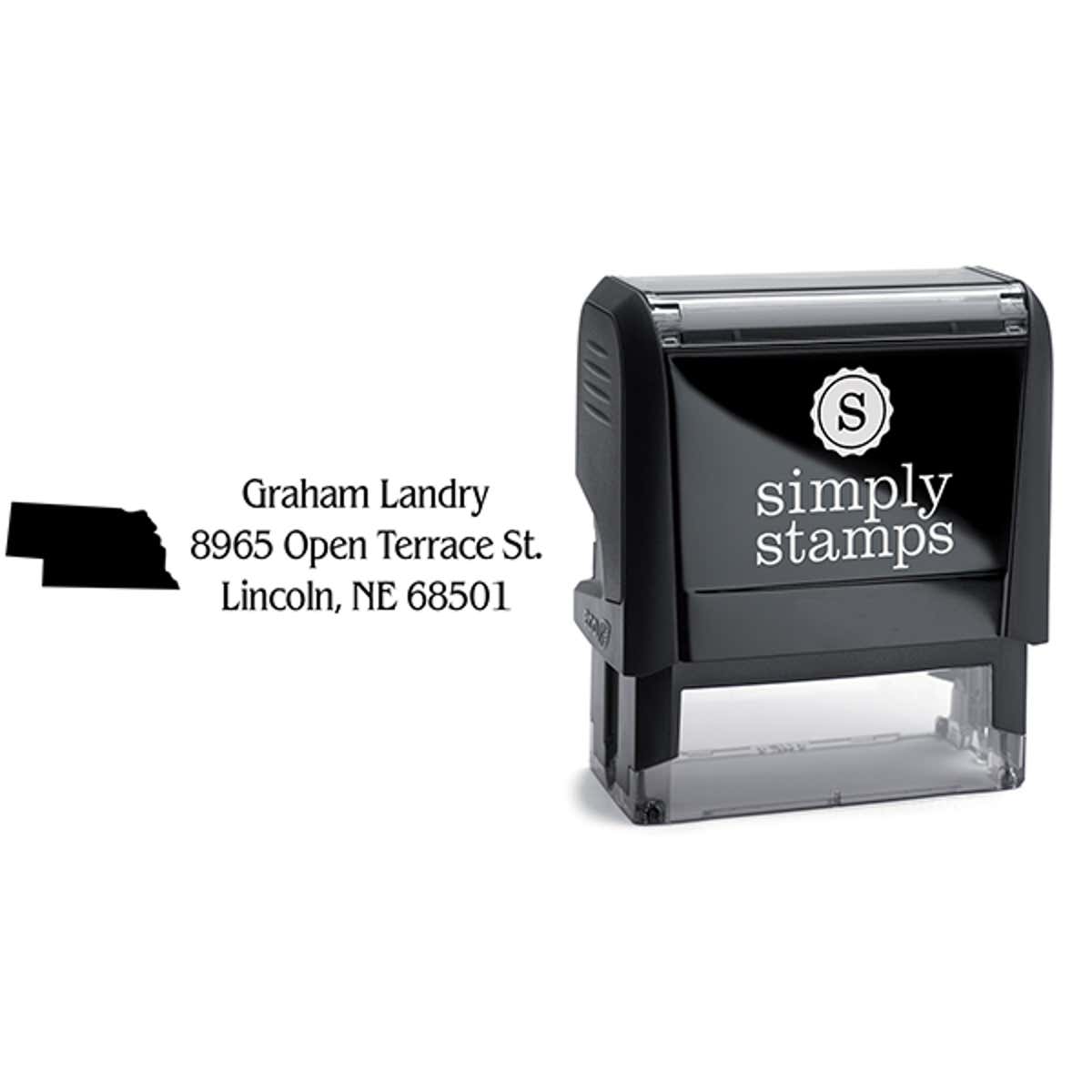 Nebraska Return Address Stamp Body and Design
