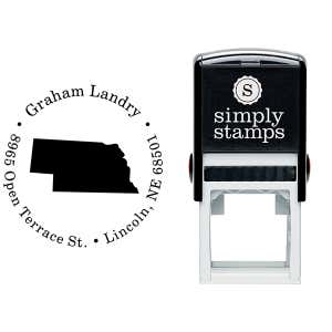 Nebraska Round Address Stamp Body and Design