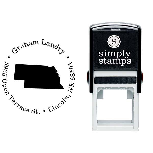 Nebraska Round Address Stamp Body and Design