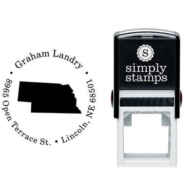 Nebraska Round Address Stamp - alternate view