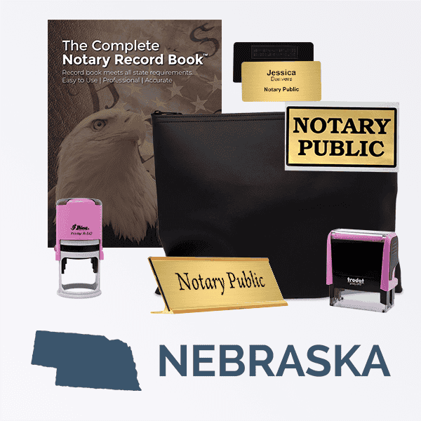 Nebraska Pink Deluxe Notary Kit