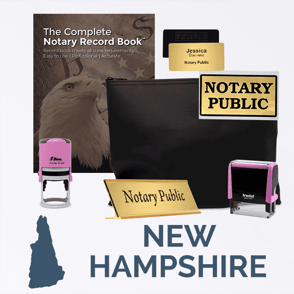 New Hampshire Pink Deluxe Notary Kit
