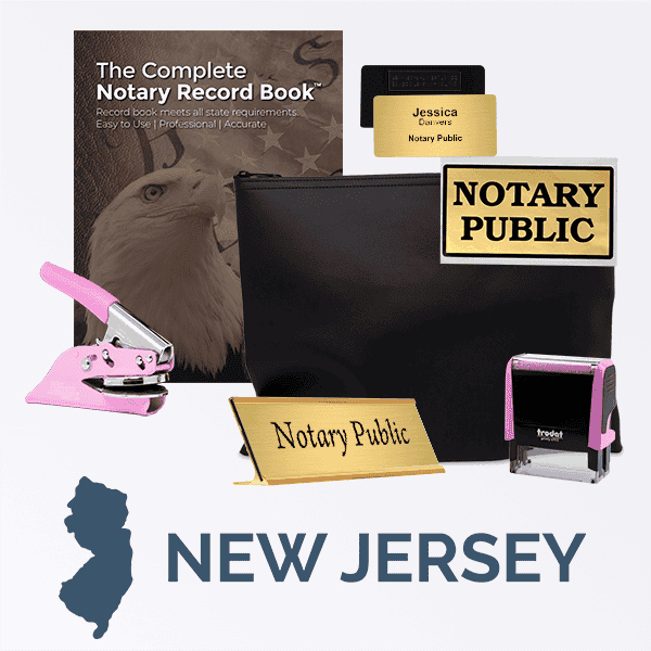 New Jersey Pink Deluxe Notary Kit