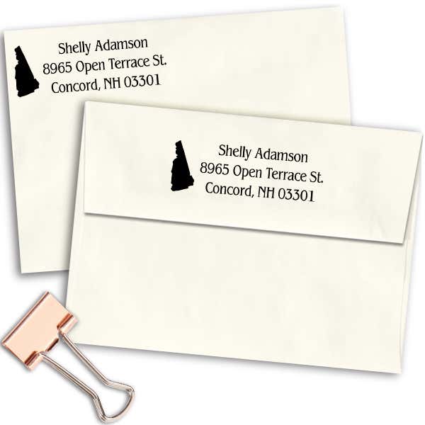 New Hampshire Return Address Stamp Imprint Example