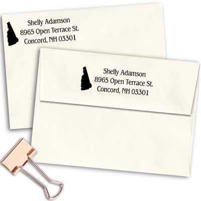 New Hampshire Return Address Stamp - alternate view