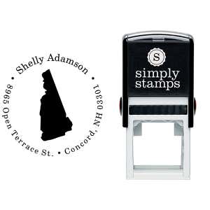 New Hampshire Round Address Stamp Body and Design
