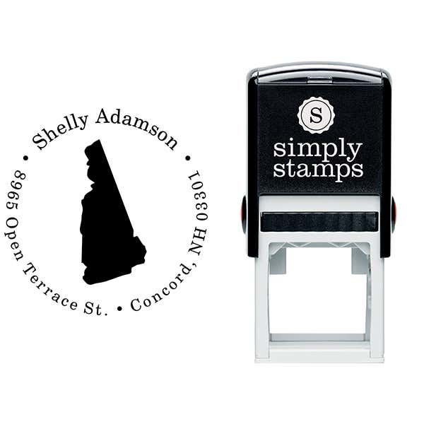 New Hampshire Round Address Stamp Body and Design