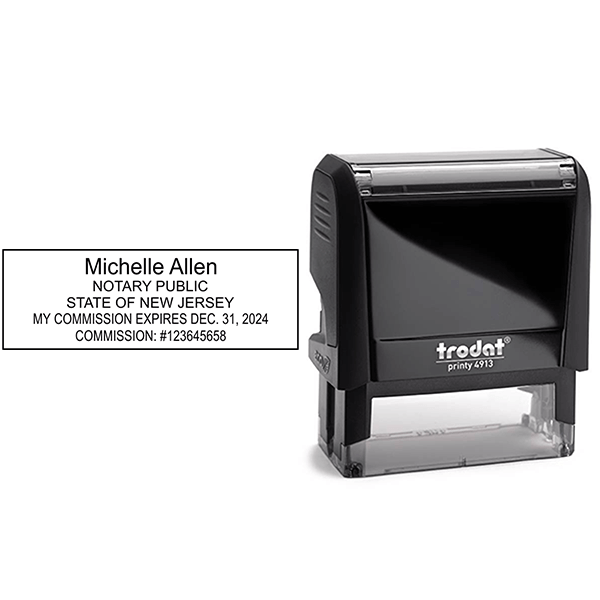New Jersey Rectangle Notary Seal