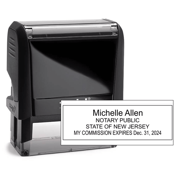 New Jersey Rectangle Notary Seal