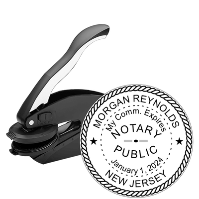 New Jersey Notary Round Seal Embosser - alternate view
