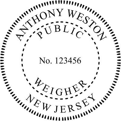 New Jersey Public Weigher Seal - alternate view