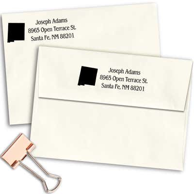 New Mexico Return Address Stamp - alternate view