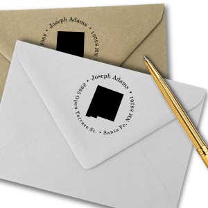 New Mexico Round Address Stamp Imprint Example