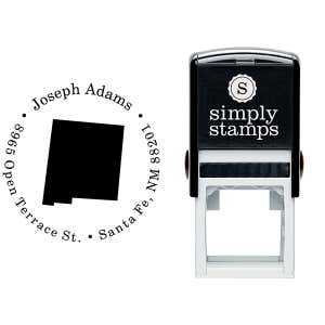 New Mexico Round Address Stamp Body and Design