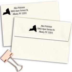 New York Return Address Stamp Imprint Example