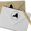 New York Round Address Stamp Imprint Example