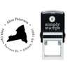 New York Round Address Stamp Body and Design