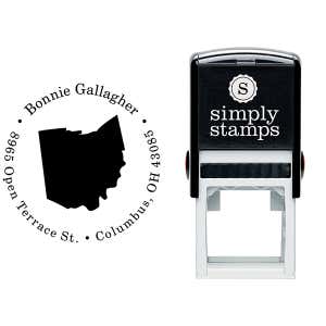 Ohio Round Address Stamp Body and Design
