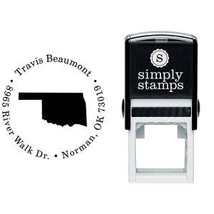 Oklahoma Round Address Stamp Body and Design