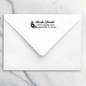 Oleander Floral Address Stamp