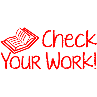 Open Book Check Your Work! Teacher Stamp