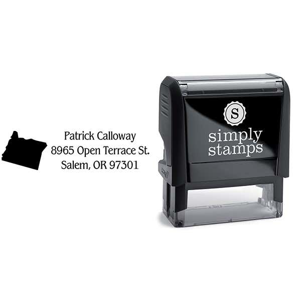 Oregon Return Address Stamp Body and Design