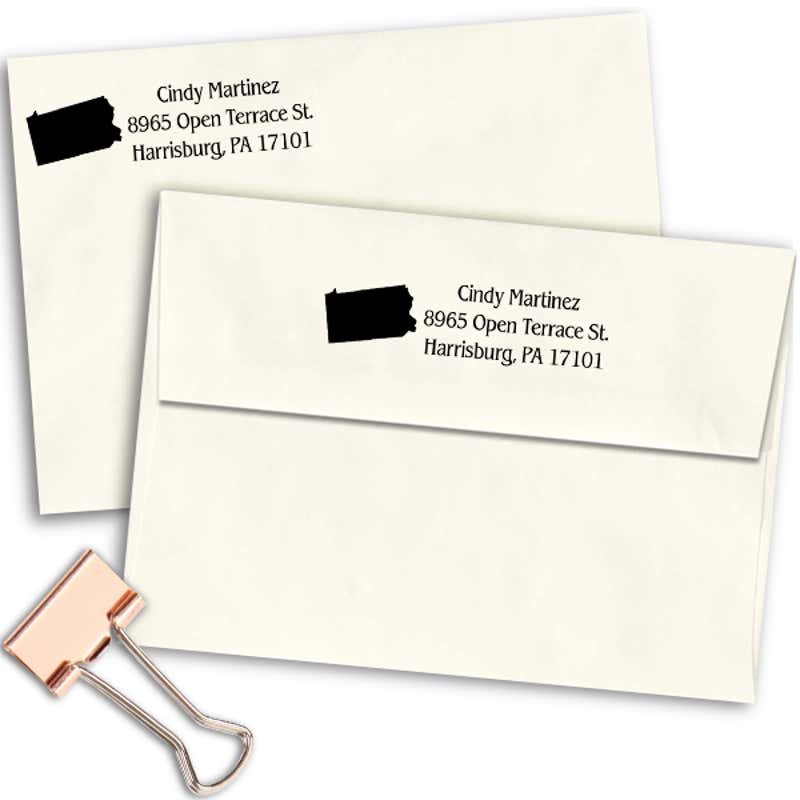 Pennsylvania Return Address Stamp Imprint Example