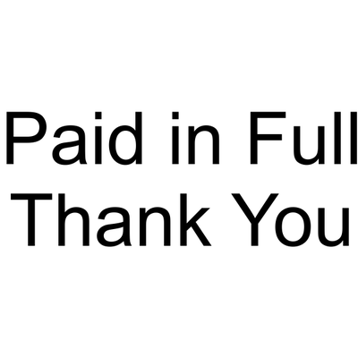 Paid in Full - Thank You Stamp