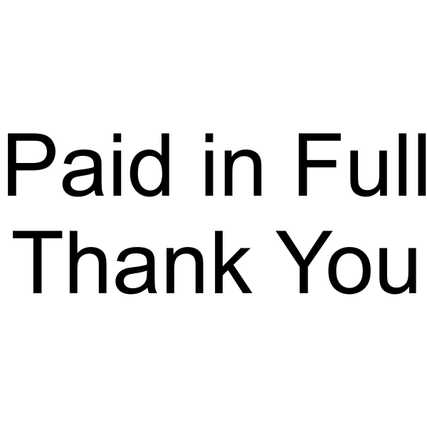 Paid in Full Thank You Stamp