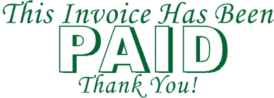 Paid Invoice Thank You Stamp