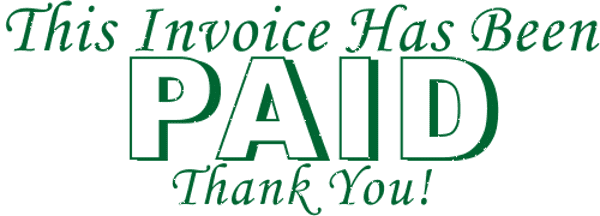 Paid Invoice Thank You Stamp