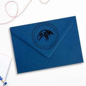 Return Address Eagle Head Stamp Imprint Example
