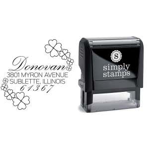Donovan Script Address Stamp Body and Design