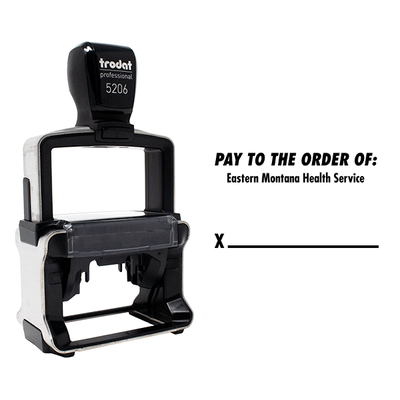 Pay to the Order of with Signature Space Financial Stamp - alternate view