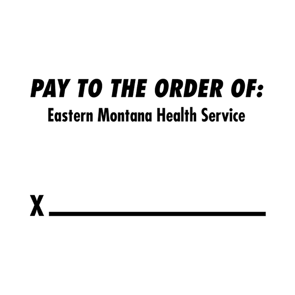 Pay to the Order of with Signature Space Financial Stamp