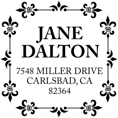 Alana Square Address Stamp