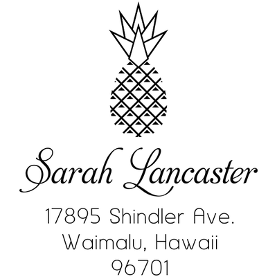 Lancaster Pineapple Address Stamp
