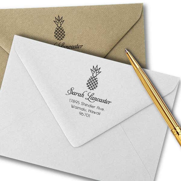 Lancaster Pineapple Address Stamp