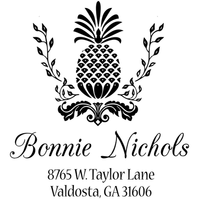 Nichols Pineapple Address Stamp